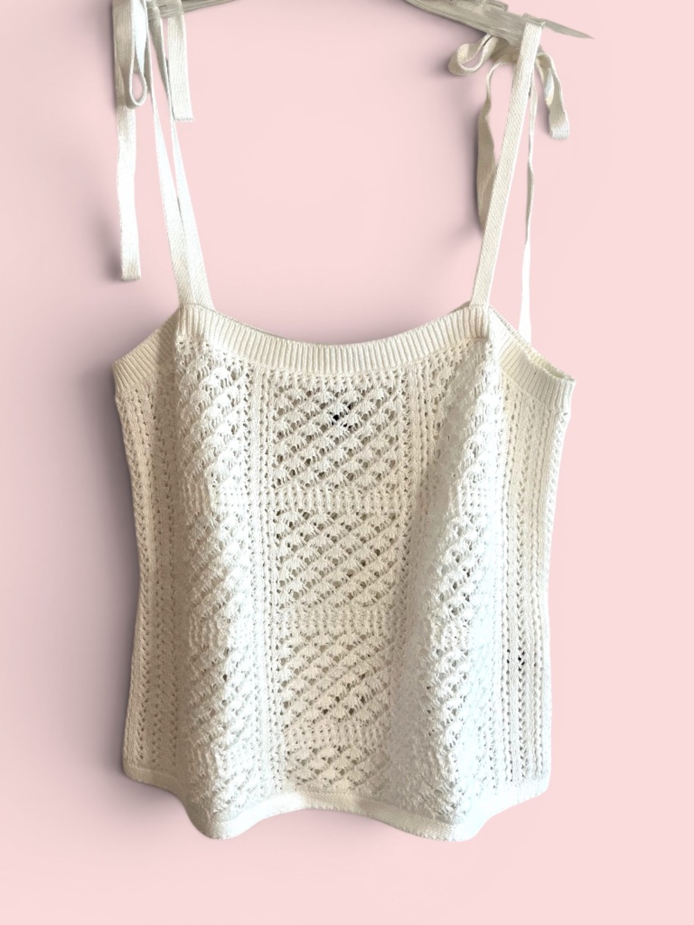 Universal Thread White Cotton Crochet Top Size Medium NWOT